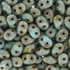 SuperDuo Beads 2.5x5mm Blue Turquoise - Picasso